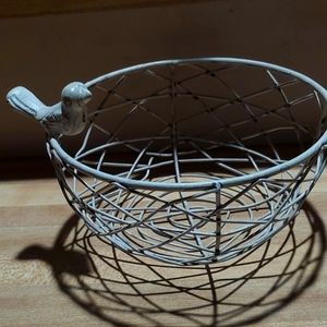 Vintage Metal Egg or Decorative Basket
